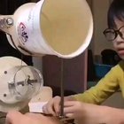 This simple idea of recording sound works on the same principle the Thomas Edison recorded his voice in 1877, making a phonograph and recording his voice. He called it the "talking machine", using tin instead of a plastic cup.