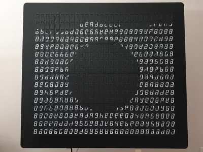 Water simulations on a flip-digit kinetic display