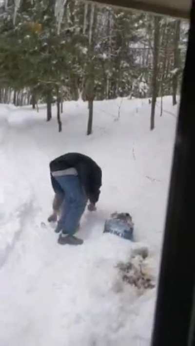 He drops the beer