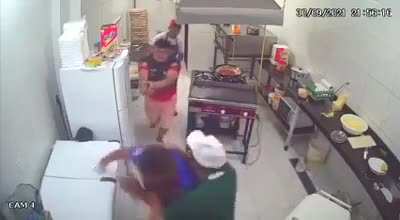 The thief almost ended up as a sieve