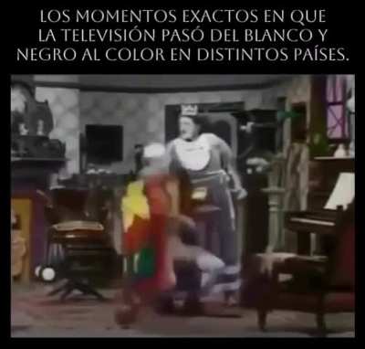 Exact moment when TV went from B&W to Color