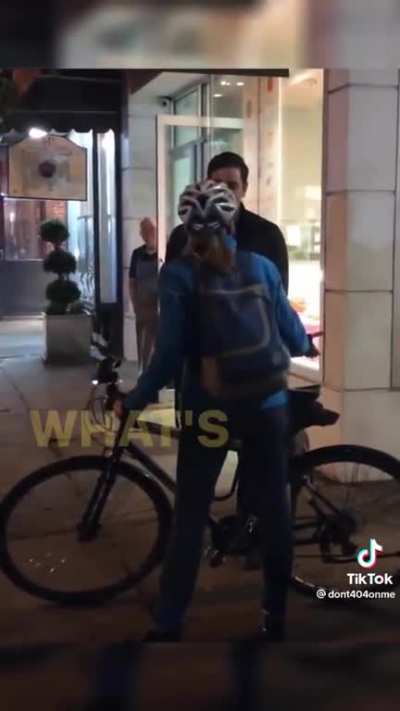 NYC Biker versus Dog Owner