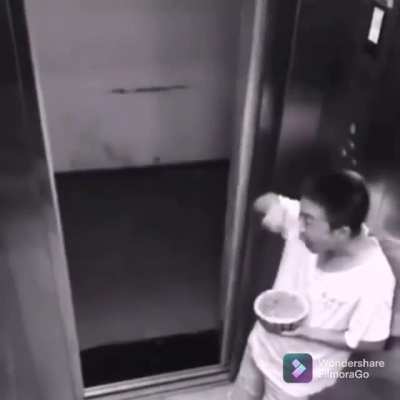 Trying to eat a melon in peace