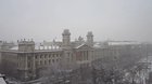 Paper Plane Attempts Vertical Landing on Moving Tram In Snow (With Interstellar Music)