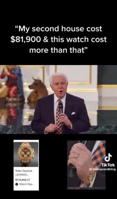 "Pastor" brags about his watch costing more than his second house