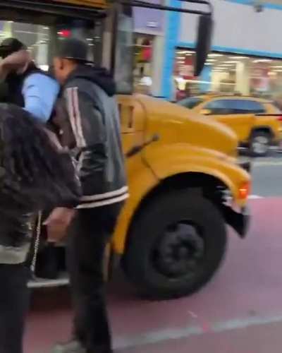 Kid getting tossed off the bus