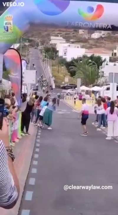 WGCW walking across the race track