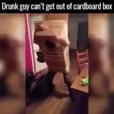 Drunk Scottish man stuck in a box ?