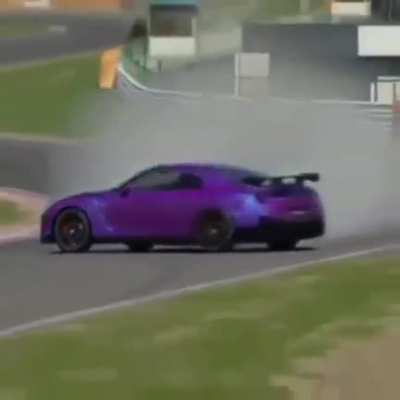 Professional drivers drifting