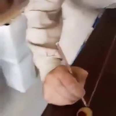 The precision...