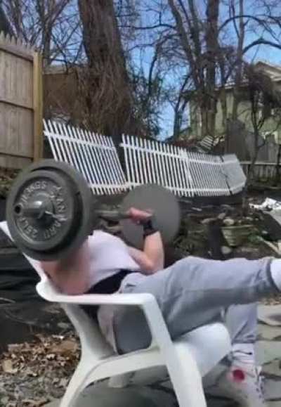 WCGW If you do your body-building on a plastic chair