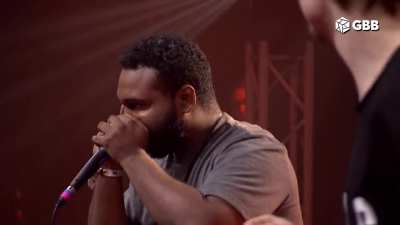 The bass coming out from his mouth ?