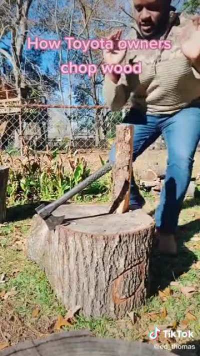 Gatekeeping... chopping wood?
