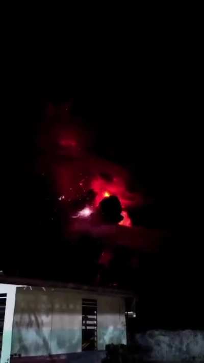 ?Ruang Volcano erupts in North Sulawesi, Indonesia.