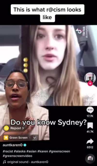 Sydney is an open and proud racist. ?