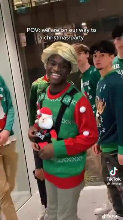 On the way to a christmas party