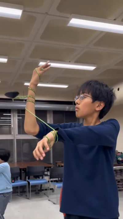 Bro played Beyblade and yoyo at the same time