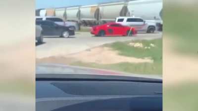 No matter how special you think you or your car is, do NOT cross train tracks until the red lights stop flashing.