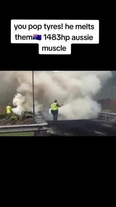 You pop tyres? He melts them!