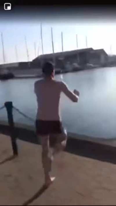 To jump in the river