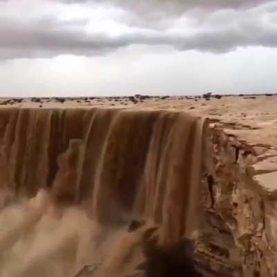 ? Sandfall in Saudi Arabia.