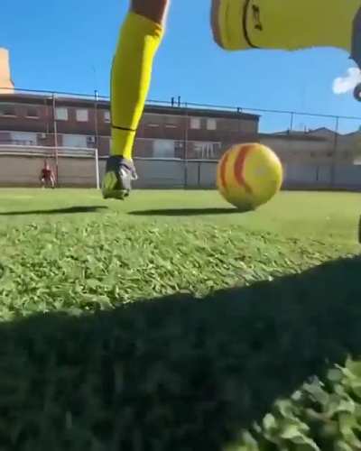 Creative way to make a video look cool of someone doing a penalty