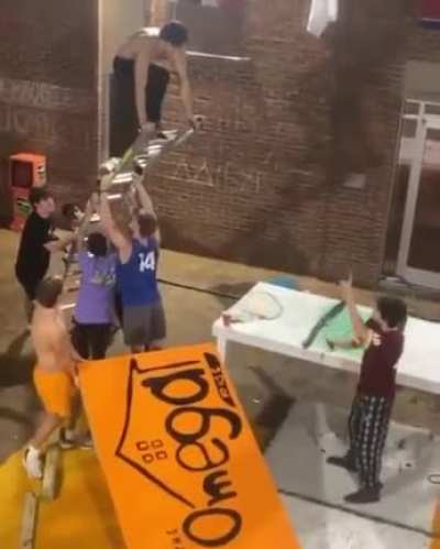Right in the kisser