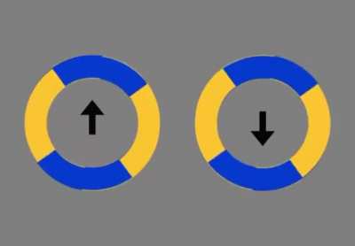 A powerful optical illusion. The circles are stationary.