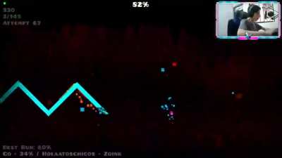 (Warning: LOUD) Twitch streamer RaeveZZ beats one of the hardest Geometry Dash levels after 650 hours of playtime and 564k attempts