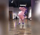 Pole dancing pink pony.