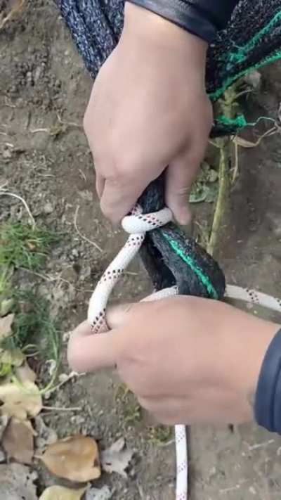 How to tie a tarp corner knot to make shelter or tent