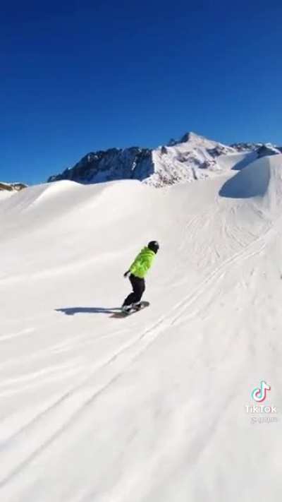 Just casually snowboarding...