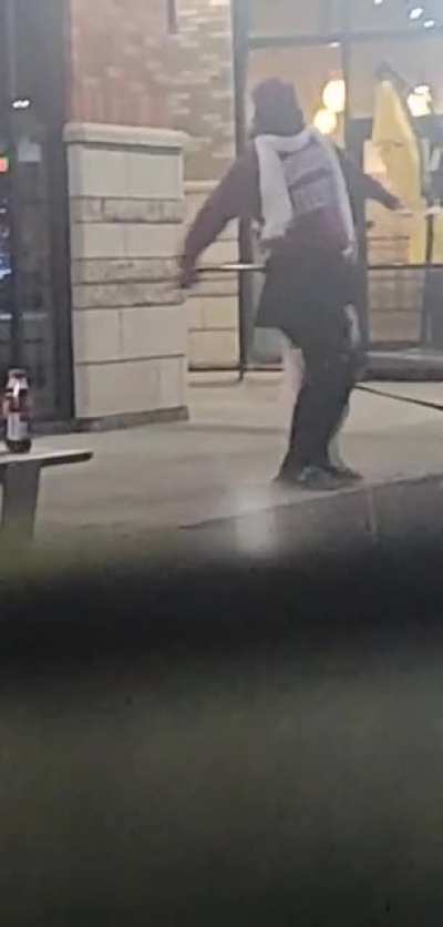 Caught this bizarre scene waiting for my homie to get off of work. Considering this is outside a dispensary I'm not that surprised.