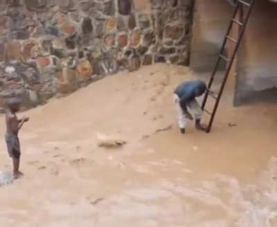 Man saves kid by risking his own life.