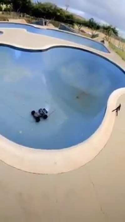 RC Car Pool Flip Gone Bad