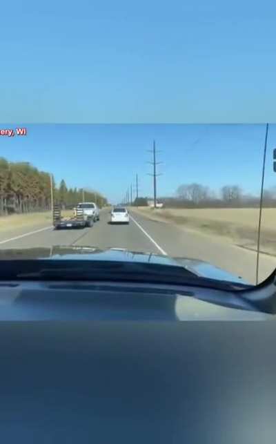 Not letting a truck pass in a passing zone