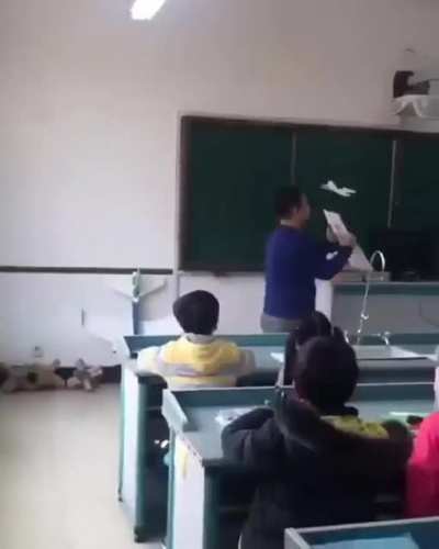 Guiding a paper plane