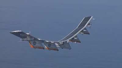 Helios, the solar powered aircraft flying over Hawaii.