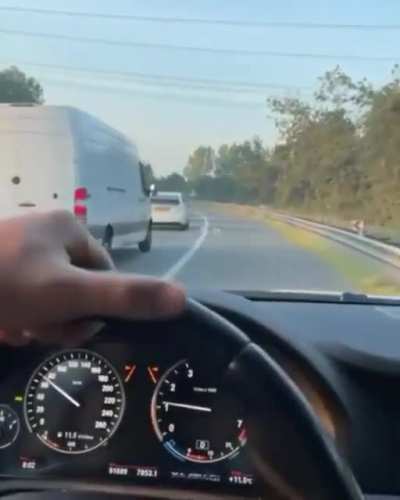 Why wait in your BMW? Just use the shoulder lane
