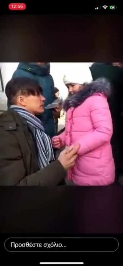 "A father who sent his family to a safe zone bid farewell to his little girl and stayed behind to fight ..."