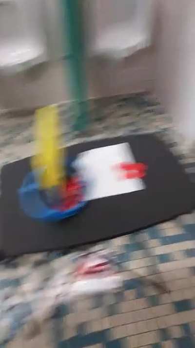 A kid at a nearby school stole a urinal for a tiktok trend so my school added a "fun room" to the bathroom, like bruh wtf this is highschool.