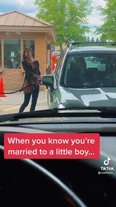 When a woman pumping gas makes you insecure.