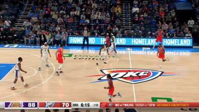[Highlight] LeBron buries a LeFuckYou3, then gets the steal and throws up the alley for AD to oop