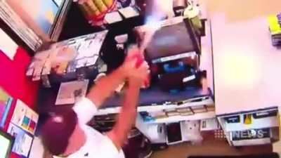 Show clerk thwarts robbers using Flame Thrower