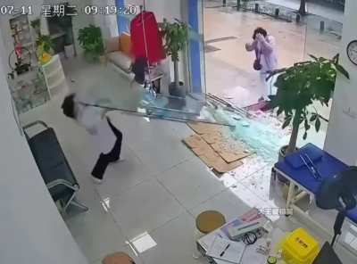 At least the other door wasn't broken