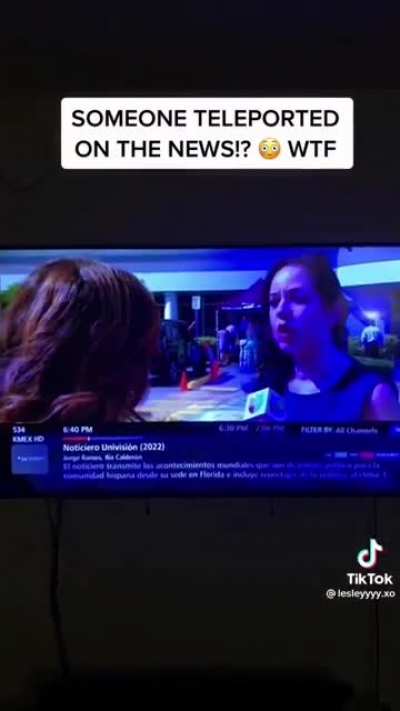 Someone teleported on live news?