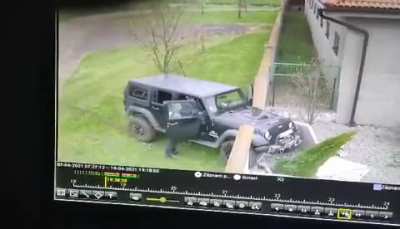 Drunk guys smashed our fence with their car