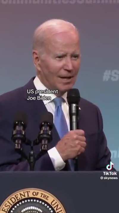 Biden wrapping up a speech in Connecticut