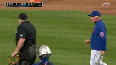 [Highlight] McNeil Gets Called For A Fielding Violation By Being A Literal Foot Over "The Line"