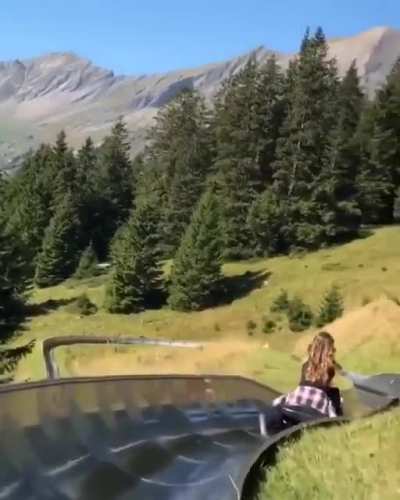 Toboggan ride in Switzerland is now on my bucket list